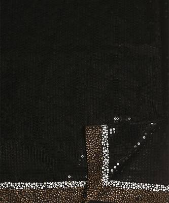 Black sequins embroidered saree set 2