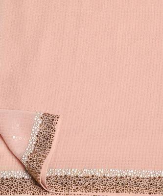 Peach sequins embroidered saree set 3