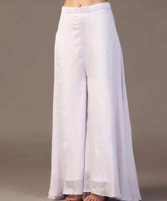 White peplum top with flared pant 2