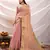 baby pink zari woven linen jacquard saree with unstitched blouse piece