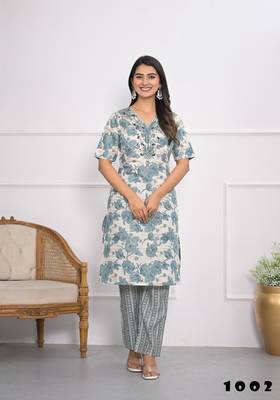 Festive wear ethnic off white chanderi stitched suit with dupatta 1