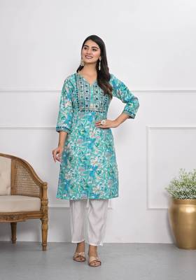 Festive wear ethnic tile  chanderi stitched suit with dupatta 2