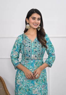 Festive wear ethnic tile  chanderi stitched suit with dupatta 3
