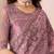 mauve embroidered georgette saree with unstitched blouse piece