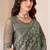 mehndi embroidered georgette saree with unstitched blouse piece
