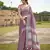Lavender linen blend saree with unstitched linen blouse piece