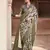 Grey silk blend saree with unstitched blouse piece