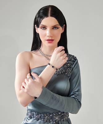 Ash grey cowl detail gown 2