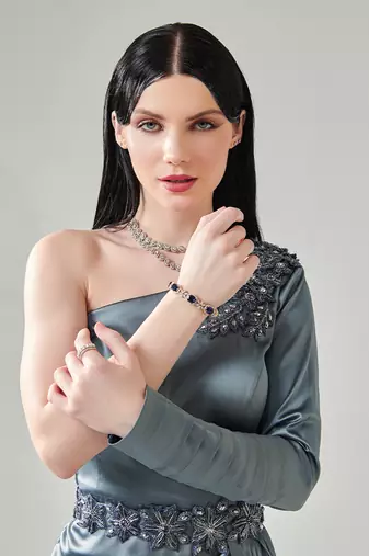 Ash grey cowl detail gown