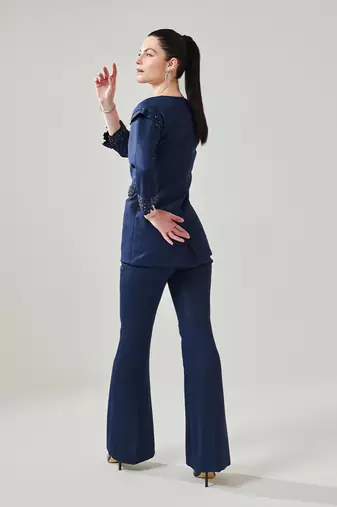 Midnight blue blazer set