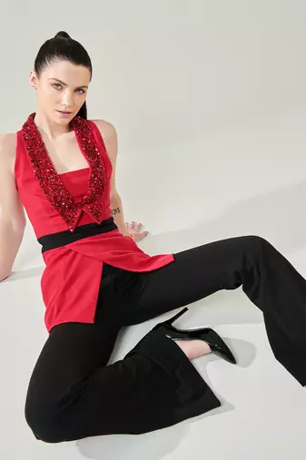 Colour block overlap co ord set