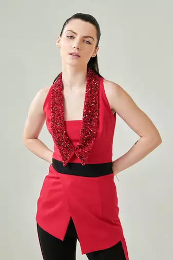 Colour block overlap co ord set