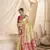 Beige tissue silk blend saree with unstitched tissue blouse piece