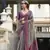 Grey linen cotton saree with unstitched linen cotton blouse piece