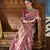Grey  silk blend saree with unstitched blouse piece