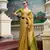 Mustard tissue silk blend saree with unstitched tissue blouse piece