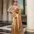 Chiku tissue silk blend saree with unstitched tissue blouse piece