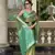 Mehndi tissue silk blend saree with unstitched tissue blouse piece