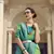 Green silk blend saree with unstitched blouse piece