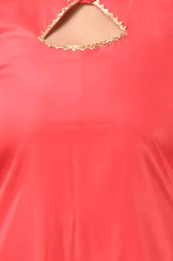 Red rayon suit set with gotta patti work