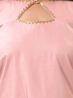 Nude pink rayon suit set with gotta patti work 4
