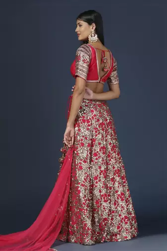 Rani Pink Embellished Lehenga Set