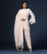 Embroidered pink kurta set