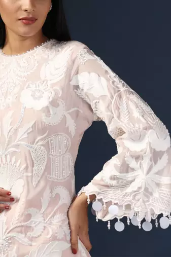 Embroidered pink kurta set