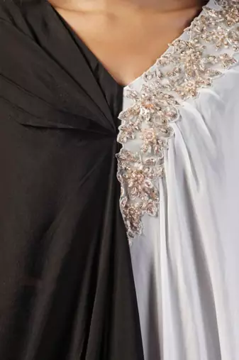 Black and white kaftan set with pants