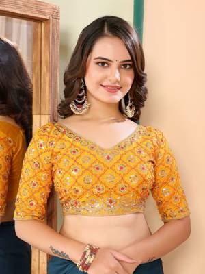 Green georgette saree for festivals 5
