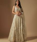 Ambler Full Embroidered lehenga paired with blouse and dupatta