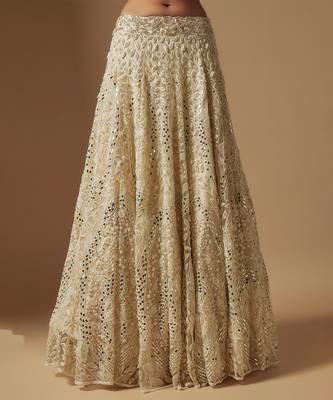 Ambler Full Embroidered lehenga paired with blouse and dupatta 3