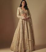 Bronx Full Embroidered lehenga paired with blouse and dupatta