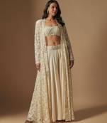 Evoke full embroidered paired w full embroidered and sharara