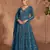 Rama embroidered chinon semi-anarkali salwar suit