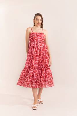 Aurora pink midi dress 1