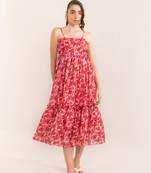 Aurora pink midi dress