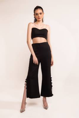 Black beauty sweetheart crop top with rhinestone strap 4