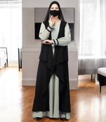 Three Pieces Set- Abaya with Shrug & Hijab for Women & Girls Made in Nida Matte Fabric