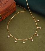 delicate gold plated tringle shaped pendant  for women.