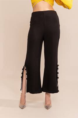 Blazing black side rhinestone slit trouser 1