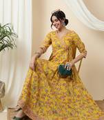 Women Trending Floral Printed Anarkali Kurta