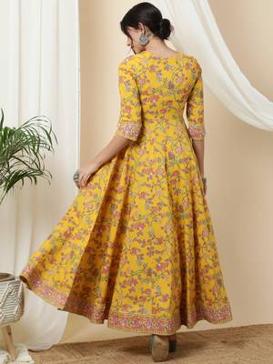 Women Trending Floral Printed Anarkali Kurta 2