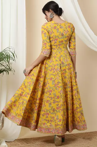 Women Trending Floral Printed Anarkali Kurta