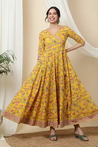 Women Trending Floral Printed Anarkali Kurta