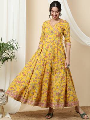 Women Trending Floral Printed Anarkali Kurta 4