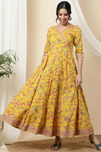 Women Trending Floral Printed Anarkali Kurta