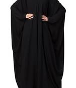 Simple yet elegant islamic kaftan abaya with pleats on neck made in kashibo matte fabric