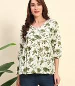Women Floral Printed Short Kurta