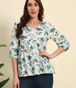 Women Floral Printed Short Kurta